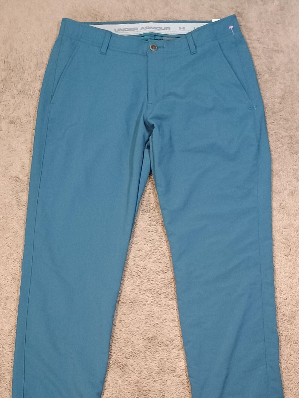 Under Armour/Pants/Mens 34x32/Blue Green/Golf Performance Athleisure Flat Front